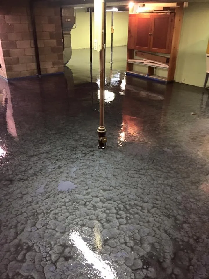 Decorative metallic epoxy floor project by 1st Epoxy