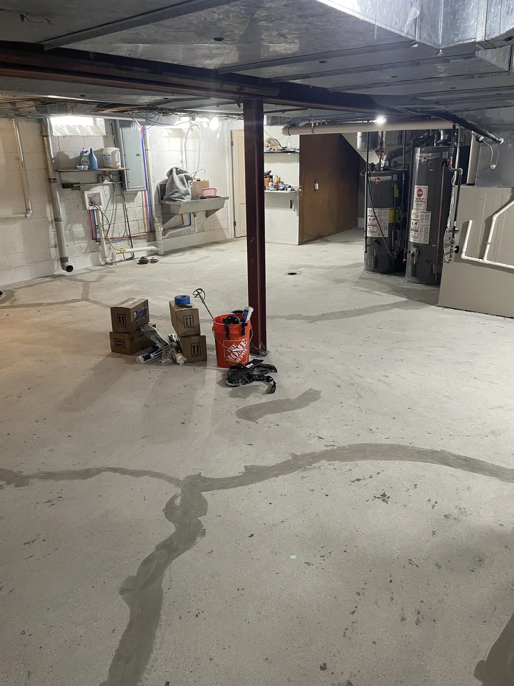 Concrete floor preparation before epoxy coating by 1st Epoxy