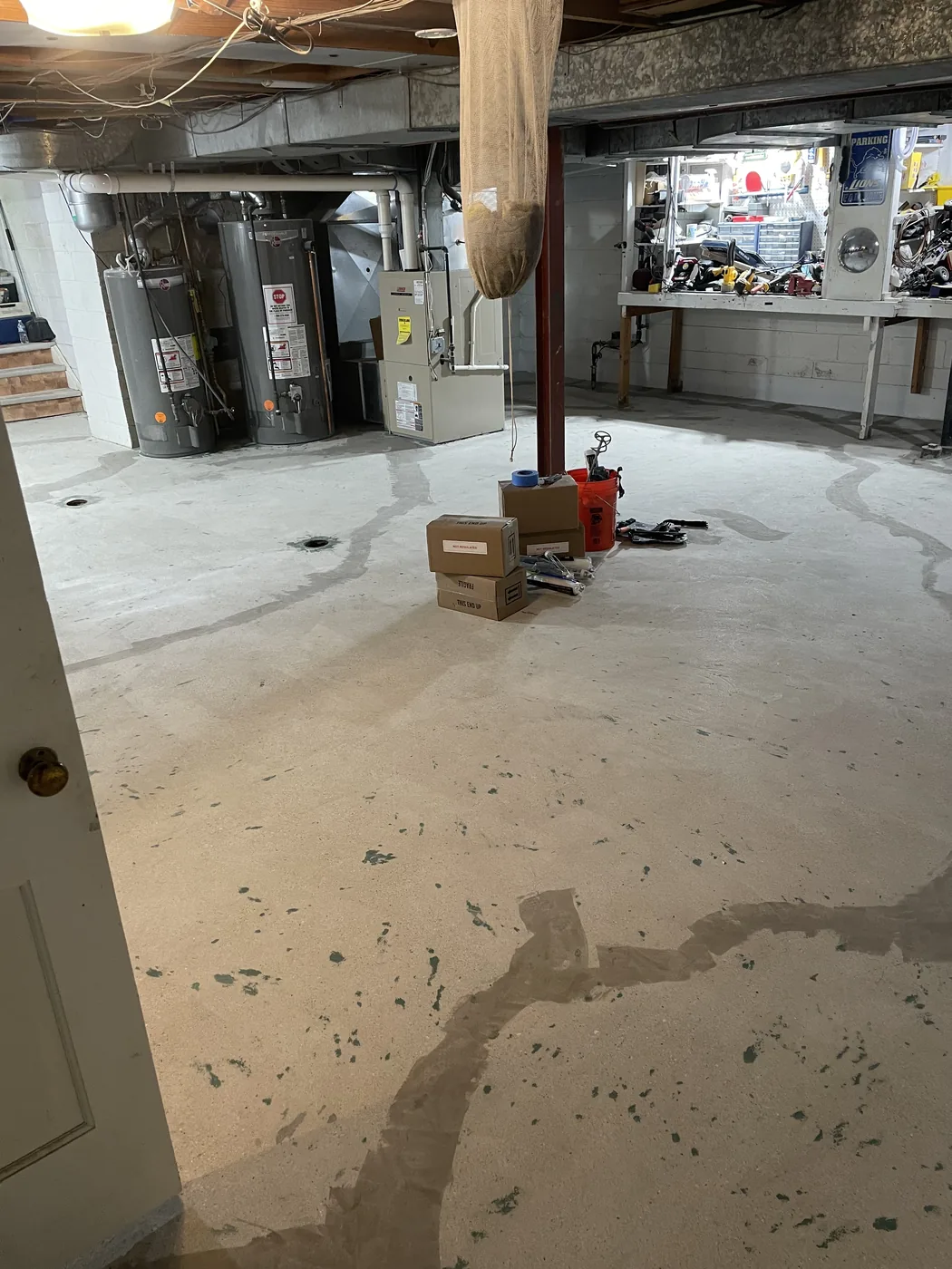 Concrete floor preparation before epoxy coating by 1st Epoxy